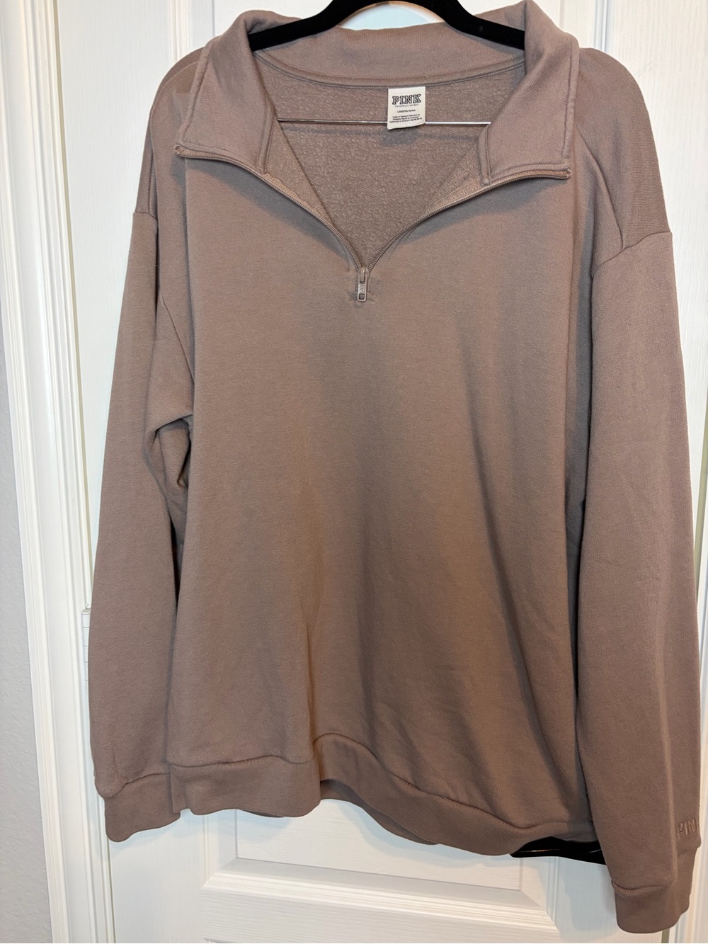 PINK Victoria's Secret Women's Taupe Crewneck Sweater